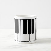 ピアノキーボードミュージシャンギフトジャンボノベルティ鍵 コーヒーマグカップ (中央)