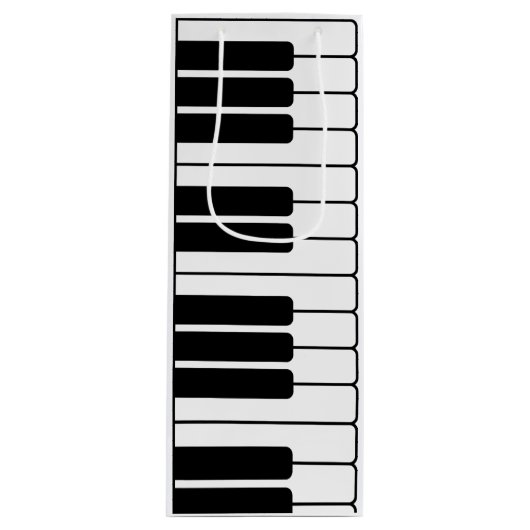 ピアノキーボードミュージシャンギフトジャンボノベルティ鍵 ワインギフトバッグ (正面)