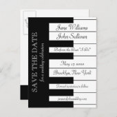 ピアノキーボードミュージックをテーマにした結婚式の日付を保存 案内ポストカード (正面/裏面)