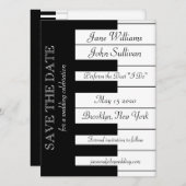 ピアノキーボードミュージックウェディング日付保存招待状 セーブザデート (正面/裏面)