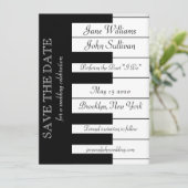 ピアノキーボードミュージックウェディング日付保存招待状 セーブザデート (スタンド正面)