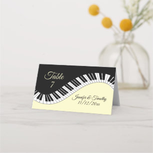 ピアノキーボード名Date Table # Yellow Music プレイスカード