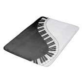 ピアノキーボード白黒ミュージックデザイン バスマット (アングル)