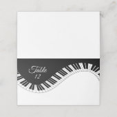ピアノキーボード白黒ミュージックデザイン プレイスカード (外部開封)