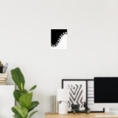 ピアノキーボード白黒ミュージックデザイン ポスター (ホームオフィス)