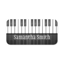 ピアノキーボード鍵デザイン名タグ