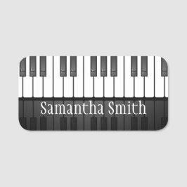 ピアノキーボード鍵デザイン名タグ 名札