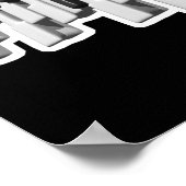 ピアノキーボード鍵デザイン ポスター (角)