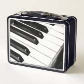 ピアノキーボード鍵パーソナライズされた音楽ミュージシャン メタルランチボックス (裏面)