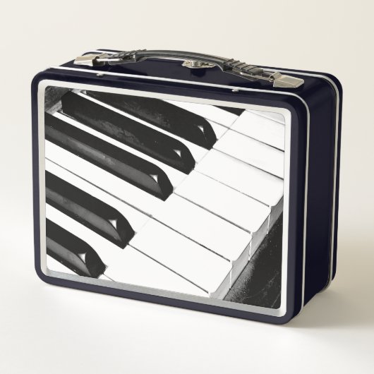 ピアノキーボード鍵パーソナライズされた音楽ミュージシャン メタルランチボックス (裏面)