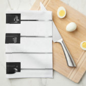 ピアノキーボード鍵 キッチンタオル (四つ折り)