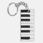 ピアノキーボード鍵 キーホルダー (正面左)