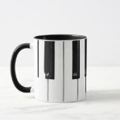 ピアノキーボード鍵 マグカップ (左)