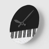 ピアノキーボード鍵 ラウンド壁時計 (傾斜)