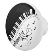ピアノキーボード音楽デザインマウスパッド セラミックノブ (右)