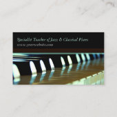 ピアノキーボード音楽先生名刺 名刺 (裏面)