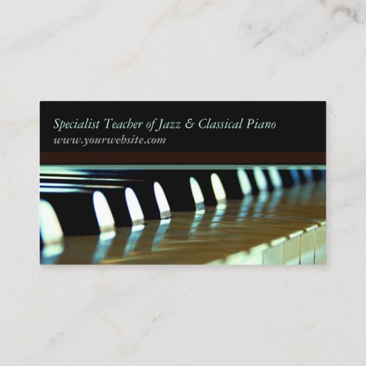 ピアノキーボード音楽先生名刺 名刺 (裏面)