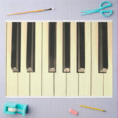 ピアノキーボード4セピアデコページティッシュペーパー 薄葉紙 (クラフト)