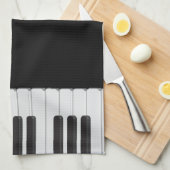 ピアノキーボード キッチンタオル (四つ折り)