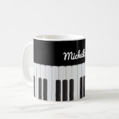 ピアノキーボード コーヒーマグカップ (正面左)