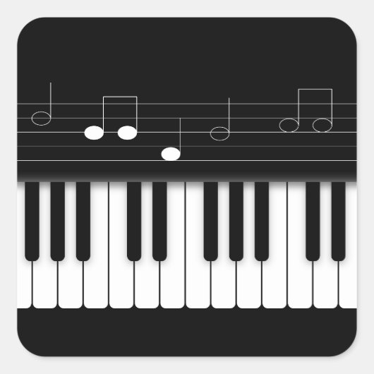 ピアノキーボード スクエアシール (正面)