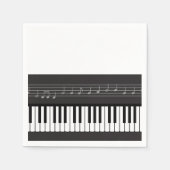ピアノキーボード スタンダードカクテルナプキン (正面)