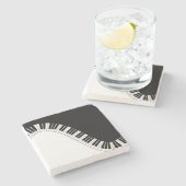 ピアノキーボード ストーンコースター (横)