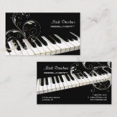 ピアノキーボード+スワーズ/先生/チューナー名刺 名刺 (正面/裏面)