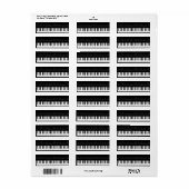ピアノキーボード ラベル (フルシート)