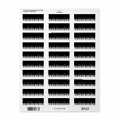 ピアノキーボード ラベル (フルシート)