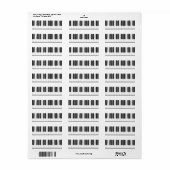 ピアノキーボード ラベル (フルシート)