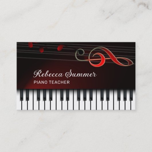 ピアノキーボード 名刺 (正面)