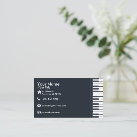 ピアノキーボード 名刺 (スタンド正面)