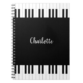 ピアノキーボード、白黒ノート ノートブック
