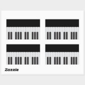 ピアノキーボード 長方形シール (シート)
