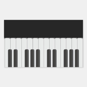 ピアノキーボード 長方形シール