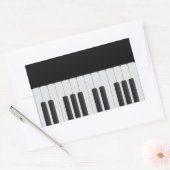 ピアノキーボード 長方形シール (封筒)