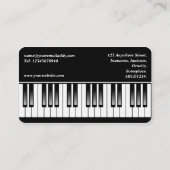 ピアノキーボード(麻布、丸かど) 名刺 (裏面)