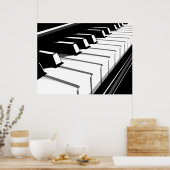 ピアノキーボーポップ・アートのドアート ポスター (キッチン)