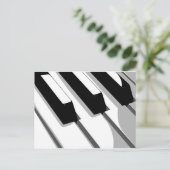 ピアノキーボーポップ・アートのドアート ポストカード (スタンド正面)