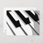 ピアノキーボーポップ・アートのドアート ポストカード (正面/裏面)