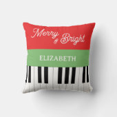 ピアノキーボーメリード&ブライトピアニストのクリスマス クッション (裏面)