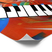 ピアノギターサクソフォン音楽狂 ポスター (角)