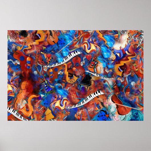 ピアノギターサクソフォン音楽狂 ポスター (正面)