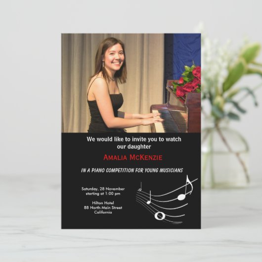 ピアノコンクール 招待状 (スタンド正面)
