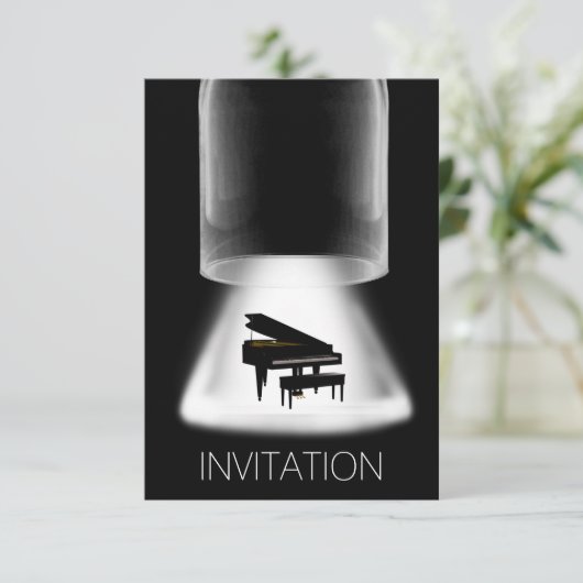 ピアノコンサートフェスティバルミュージックVIP招待状 招待状 (スタンド正面)