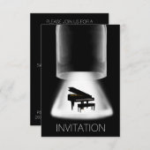 ピアノコンサートフェスティバルミュージックVIP招待状 招待状 (正面/裏面)