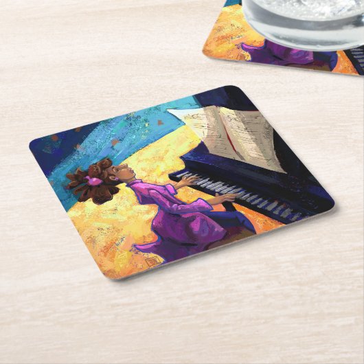 ピアノコンサート スクエアペーパーコースター (アングル)