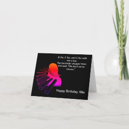 ピアノジョおもしろいーク誕生日 カード