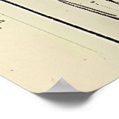 ピアノスケッチの女性 –  ポスター (角)